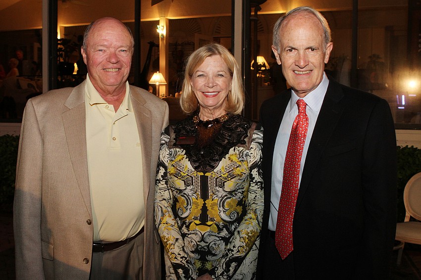 Dennis Dirks with honoree Anne Charters and Tom Charters