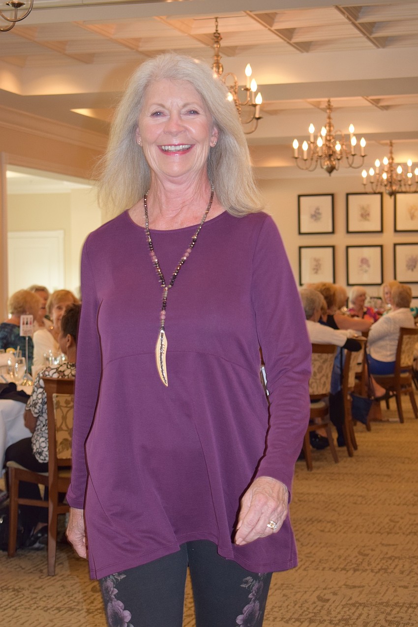 Tara resident Vicki Carr enjoys her second time being a model at the Tara Golf and Country Club fashion show. She said she goes to every fashion show, which is done twice per year.