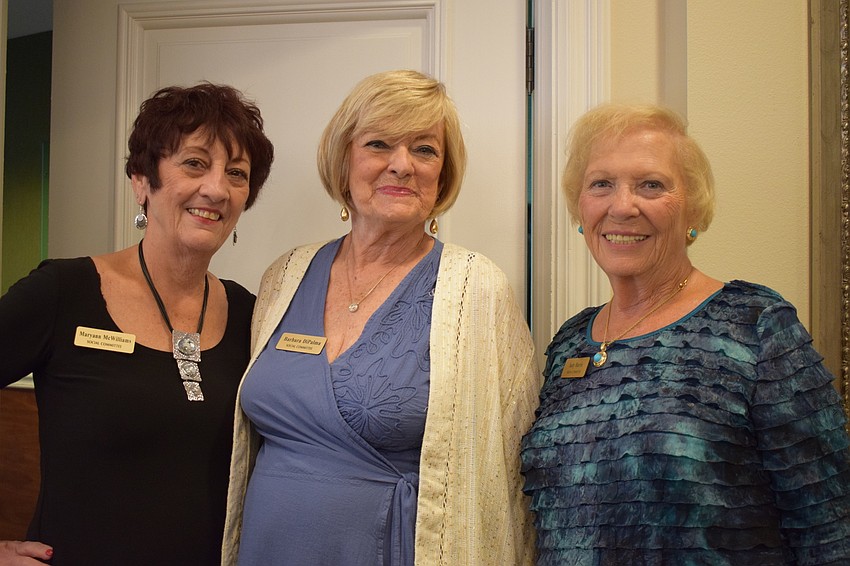 Social committee members MaryAnn McWilliams, Barbara DiPalma and Judy Harris help coordinate the fashion show twice per year. Harris said the club has hosted a fashion show for the past 25 years.