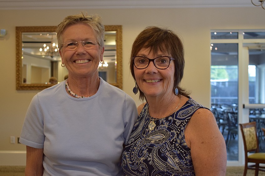 Tara resident Marg Quigley and Lakewood Ranch resident Mariann Murphy love the fashion show. 
