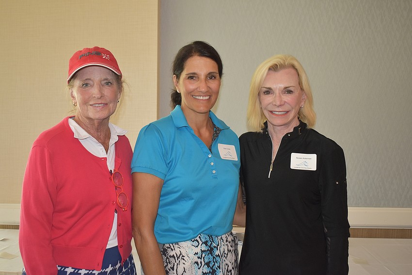 Vice president Janet Hartman, treasurer Pam Crowe and president Noreen Ackerman.