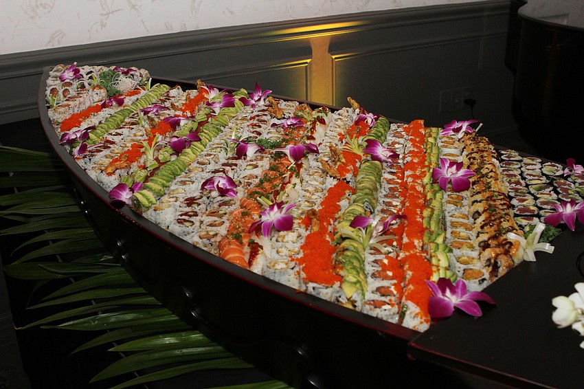 A sushi section was made in honor of 