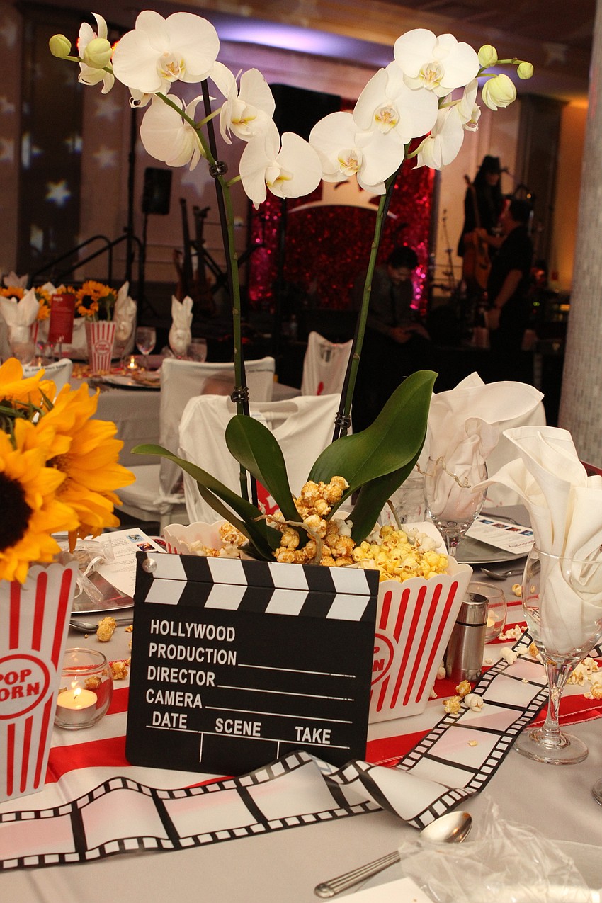 The night had comprehensive movie decor.