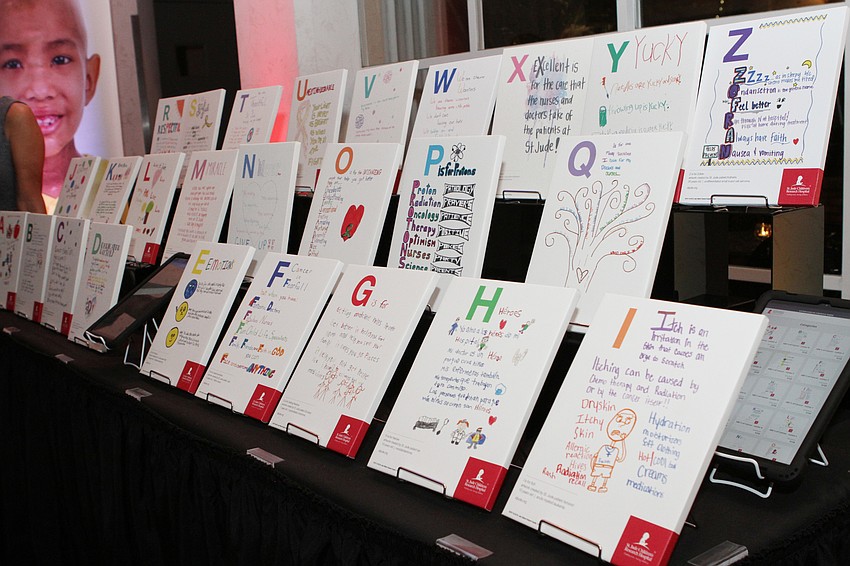 Poems created by St. Jude patients were on display.