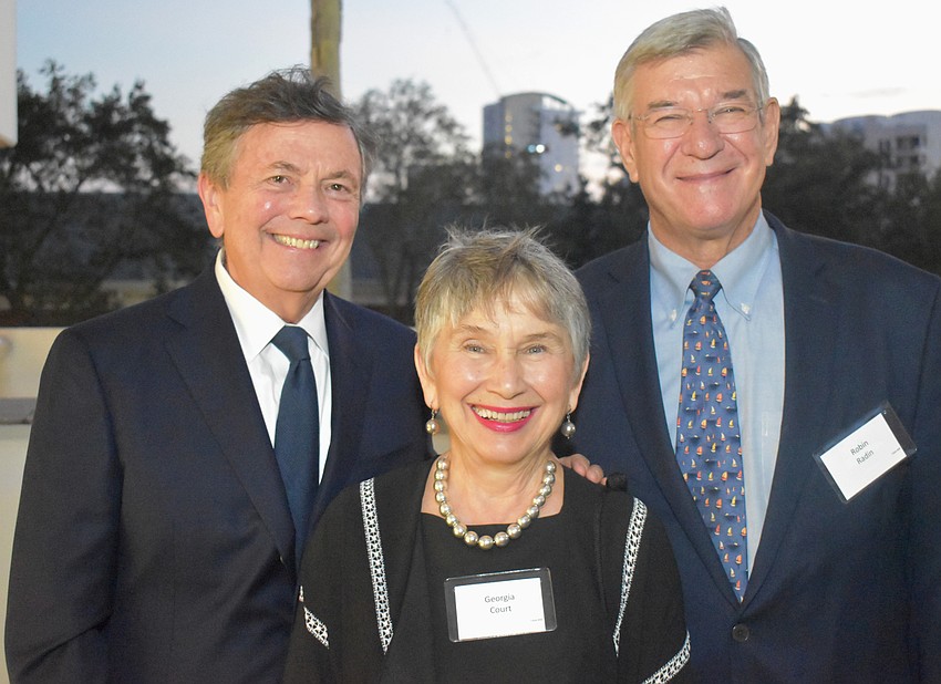 Guest Conductor Gerard Schwarz with Georgia Court and Robin Radin.