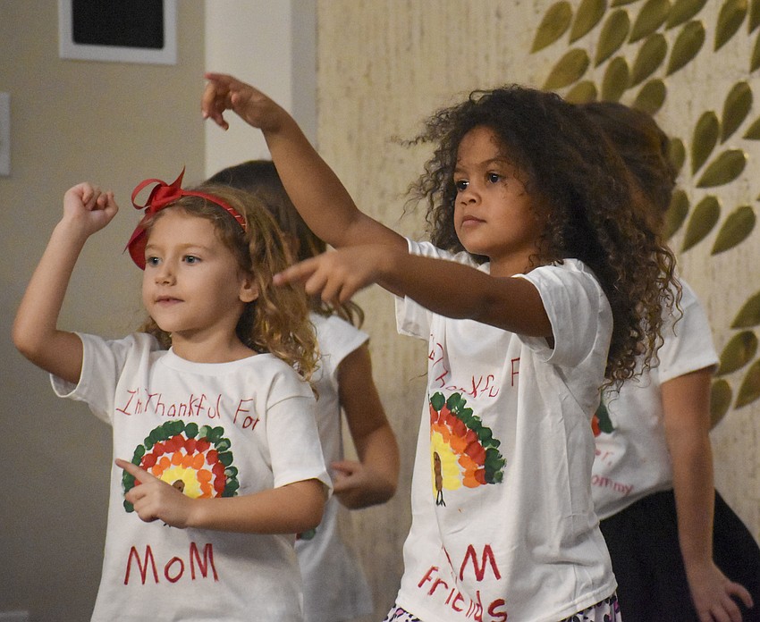 Alane DeRoue and Eliana Lasko Scott perform during the pageant.