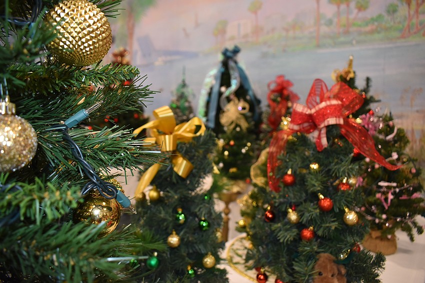 Trees take over part of the hall.