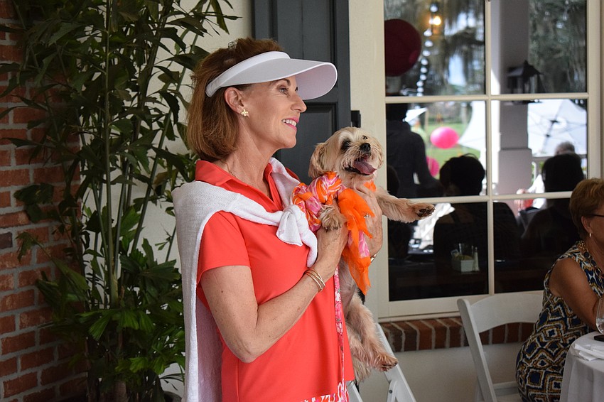 Lakewood Ranch's Jane Imperiale walks the runway with her dog, Bebe.