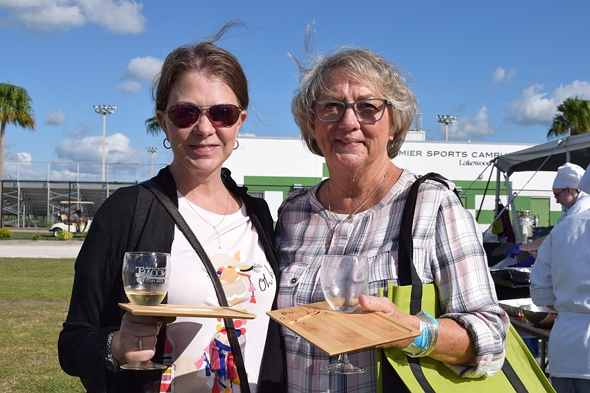Sarasota resident Kristen McLallen goes to the Food and Wine Fest with her mother, Lakewood Ranch's Sandy Grimes, for the second year in a row. Grimes felt the fest was better this year with more vendors.