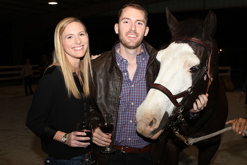 Lindsey and Matt O'Brien with Deo the horse.