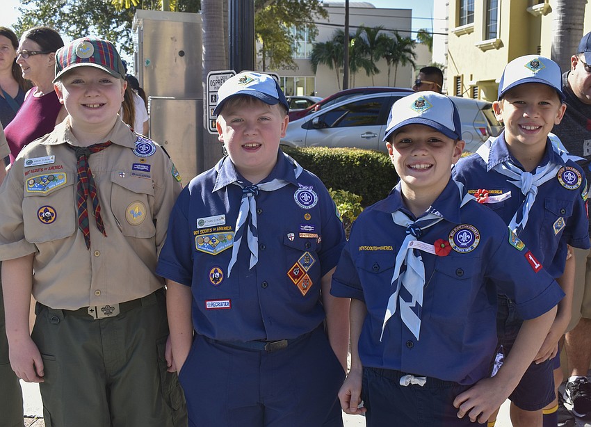 Aiden Elbon, Ethan Elbon, Charles Brownell and Bennett Nissley