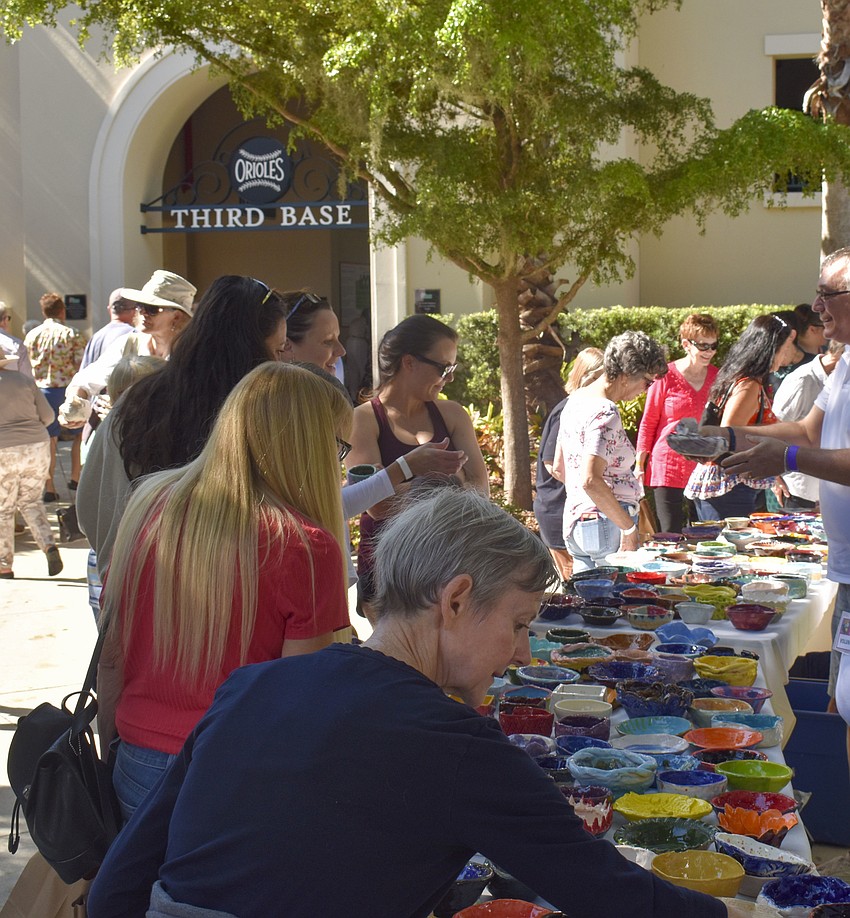 Guests were able to use a voucher to receive a handmade bowl upon their arrival.