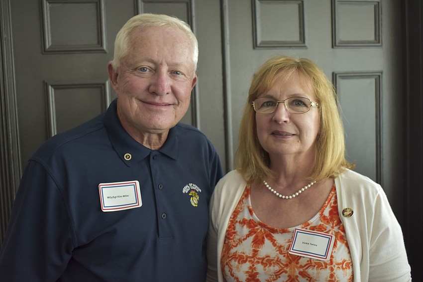 Master Gunnery Sergeant Kim Miller and Master Gunnery Sergeant Vickie Yanics