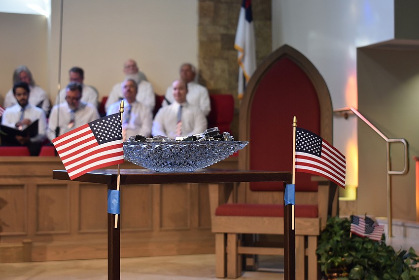 The Vietnam War veteran pins sit waiting to be accepted.