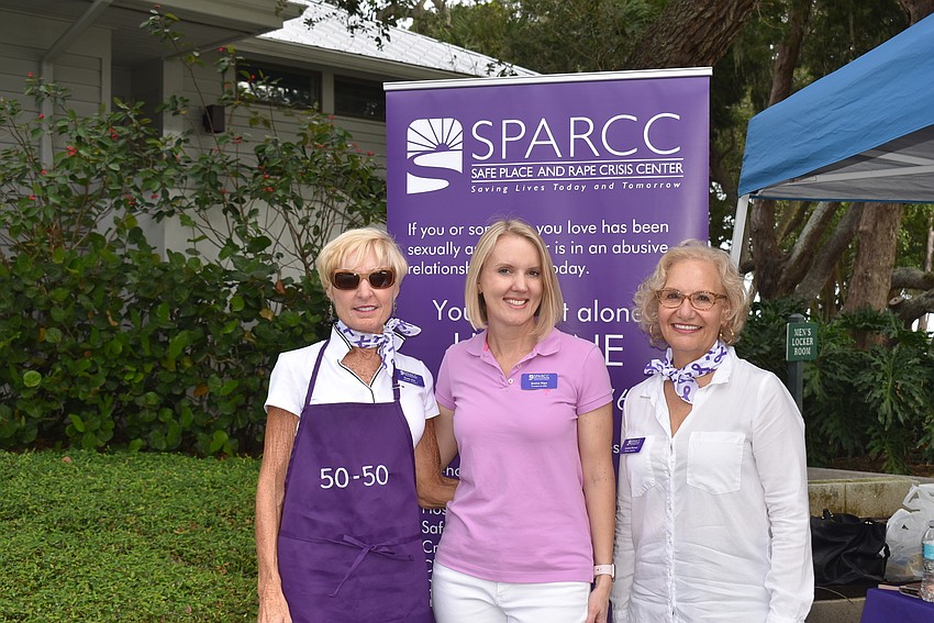 Auxiliary president Sandy Keir, CEO Jessica Hays and event co-chair Loretta Visconti.