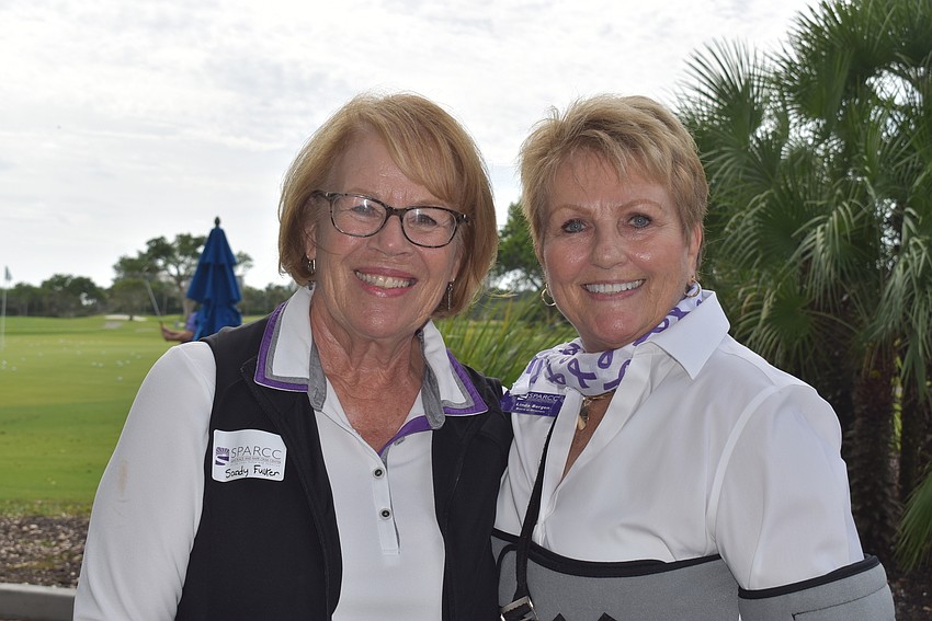 Event co-chair Sandy Fulkerson and past president Linda Bergen.