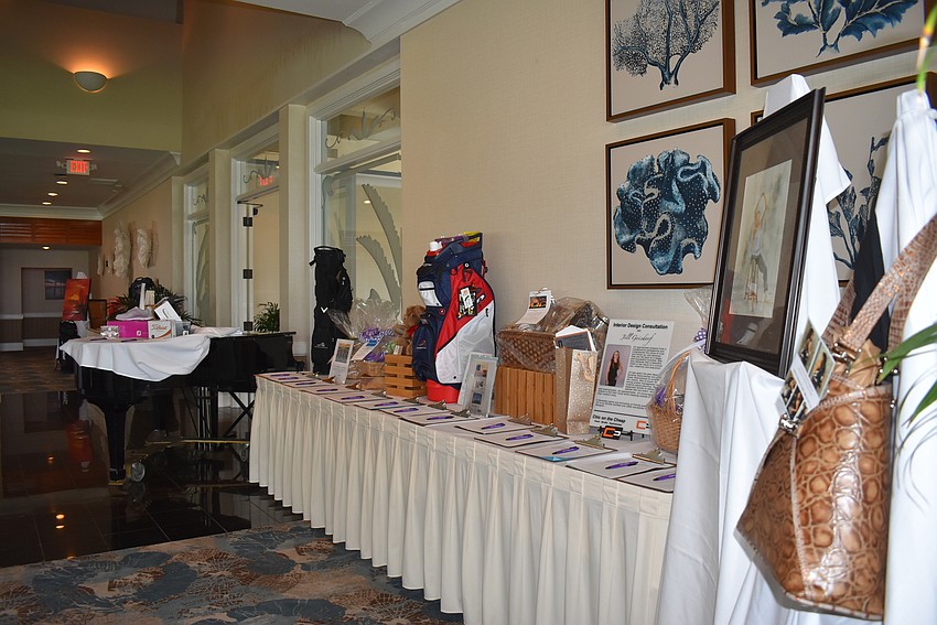 A few of the many raffle items await their new owners.