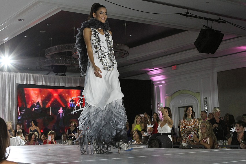 Models took to the runway during a lively fashion show.