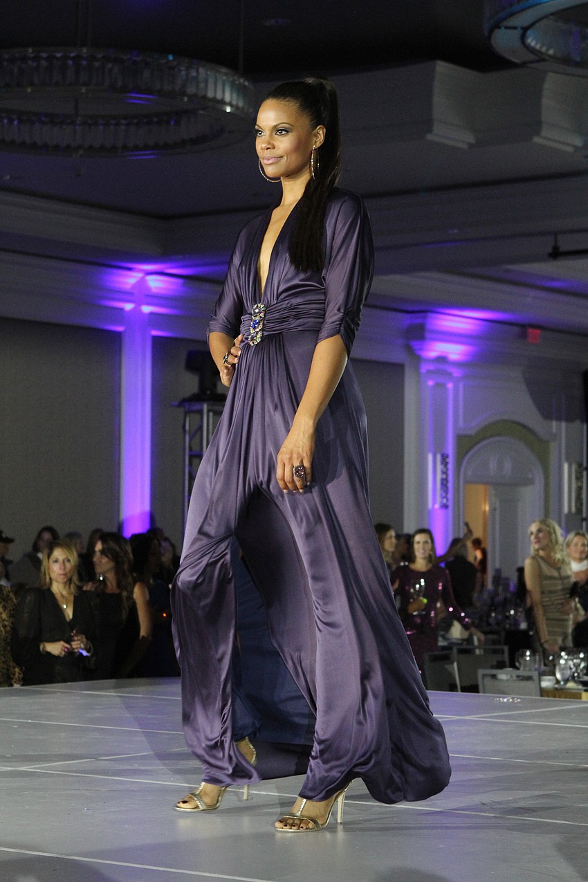 Models took to the runway during a lively fashion show.