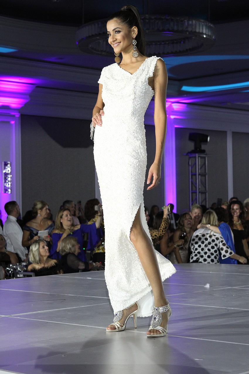 Models took to the runway during a lively fashion show.