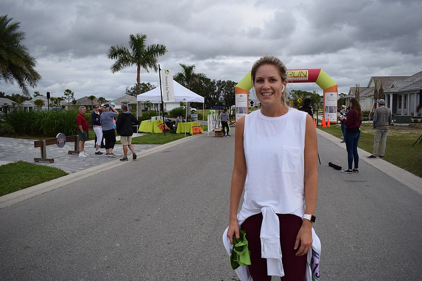 Lakewood Ranch's Caitlin Buchanan was the women's winner of the 5K in the Mindful Triathlon. She ran 24:17.