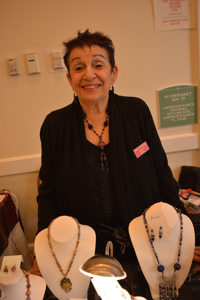 Artist Janet Jarzyna has been selling her jewelry at the show since 2004. 
