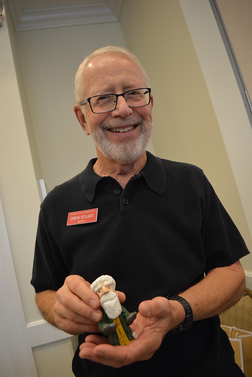 Artist Drew Stuart likes to make whimsical figurines and garden figures. 