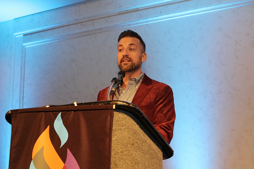 Emcee Joey Panek welcomed the crowd.