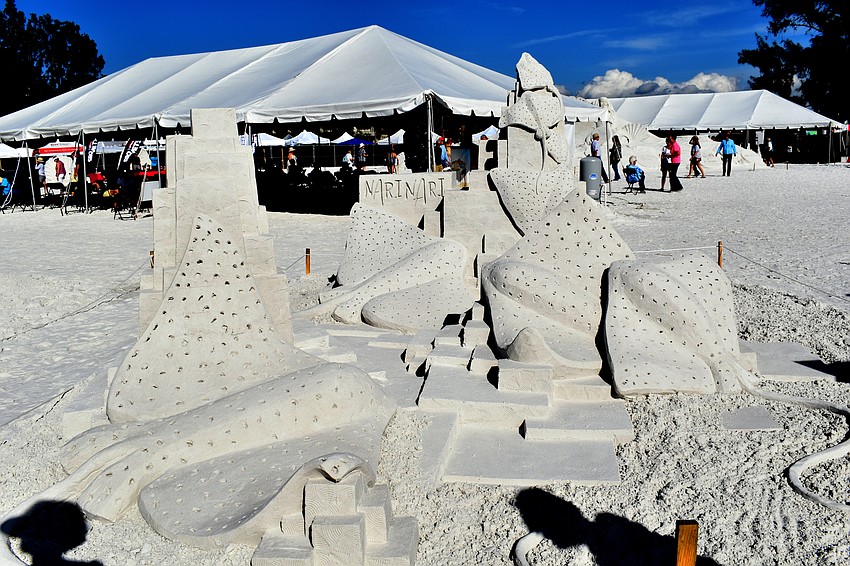 Marianne van den Broek drew on her Key West, Florida, roots for her manta ray-themed piece.