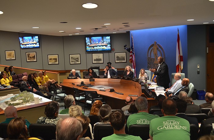 City Commissioner Willie Shaw stood to deliver impassioned remarks about diversity at a Nov. 5 public hearing on Selby Gardens' master plan proposal. Those comments later drew criticism from the proprietors of Michael's on East.