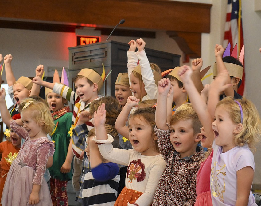 First Presbyterian preschoolers perform during the pageant.