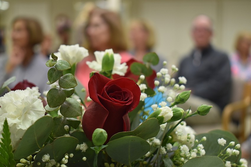 The meeting, as seen from the rose's point of view.