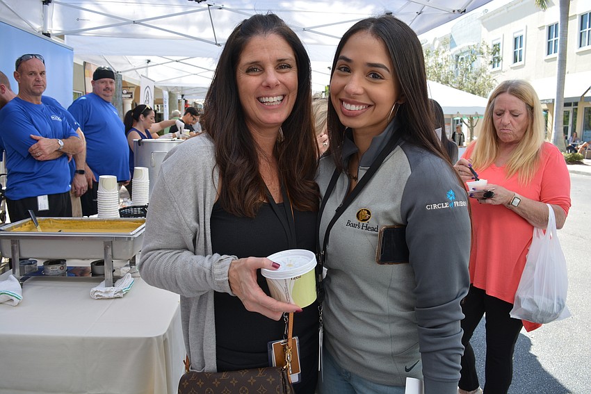 Lakewood Ranch's Kathy Catena and Sarasota's Cindy D'Oleo both liked the chicken thai vegetable from MacAllisters Grill and Tavern.