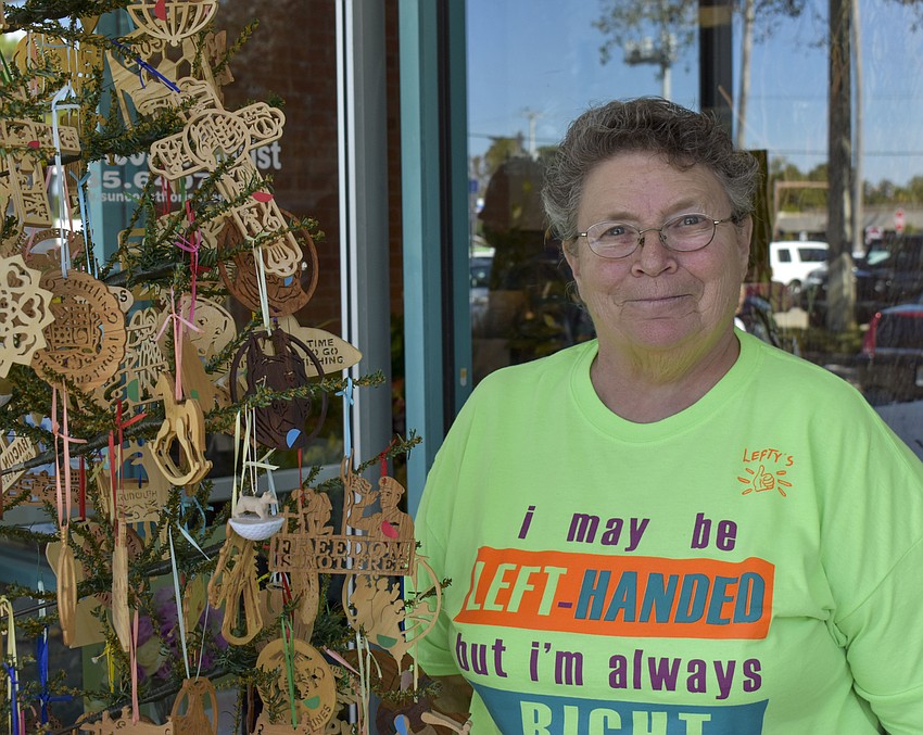 Just Stickney is the crafter of the handmade ornaments.