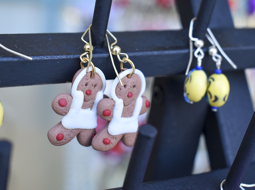 Gingerbread earrings are one of the many Christmas themed jewelry items available.