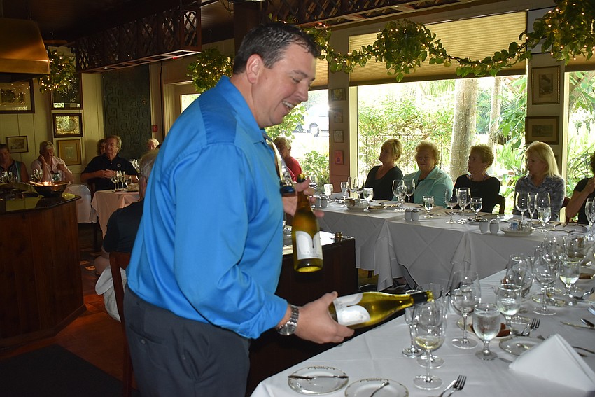 Paul Kauffman practices the perfect pour.