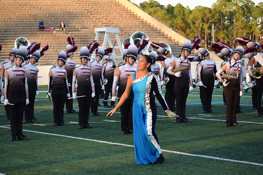 Braden River's Marching Band of Pirates members put everything they have into their final performance of the season during the state championship.