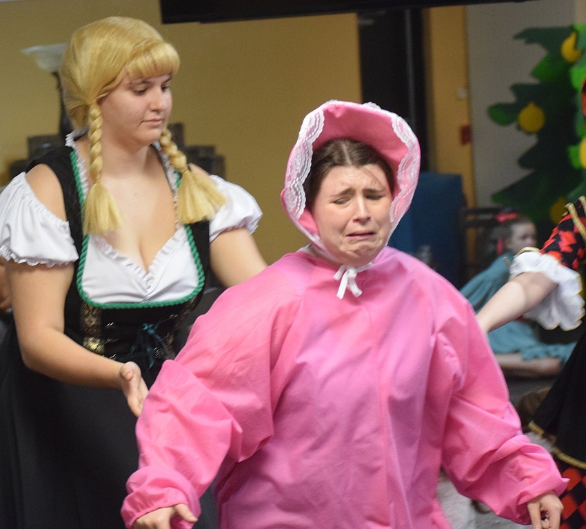 Georgia Wilson sheds some tears in the roll as a baby doll.