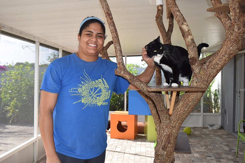Hayley Harvey, the shelter manager, is the only paid employee at  the Humane Society at Lakewood Ranch.