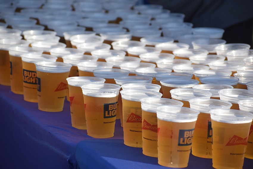 After the finish, adults could start celebrating the holiday early.