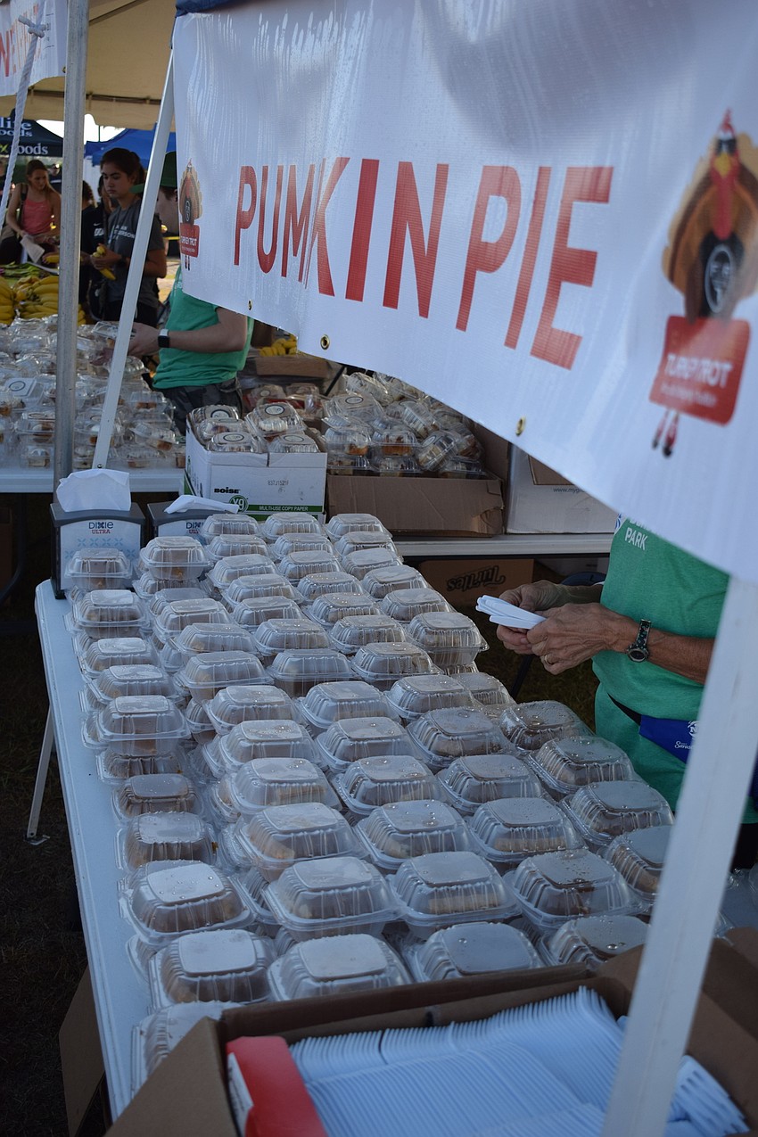 The reward at the end of the race was a slice of pumpkin pie.