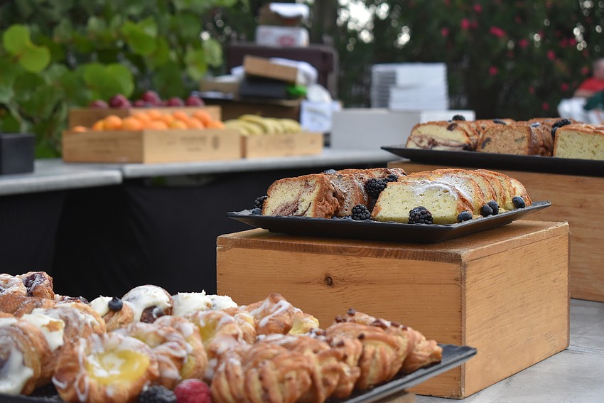 Pastries, burritos and coffee await the racers.