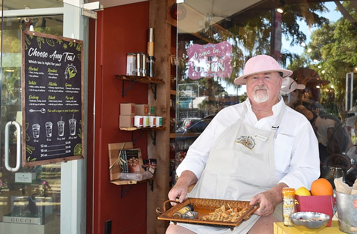 Robert Allan hopes to draw customers into the Spice and Tea Exchange.