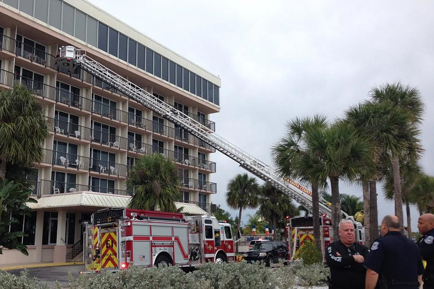 A fire at the Lido Beach Holiday Inn forced an evacuation this morning, but didnâ€™t cause major structural damage or leave anyone injured.