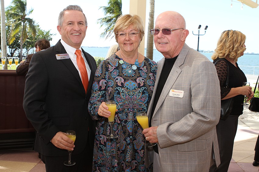 Board chair Ron Beck, Judith Bell and Charles Slater