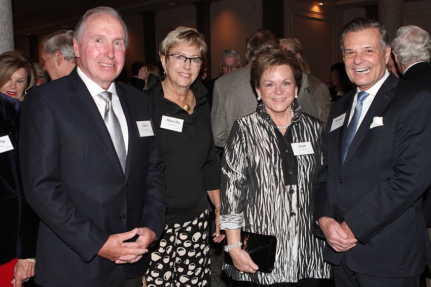 Chris and Marsha Henderson with co-host Joan Castellani and Ronald Luczak