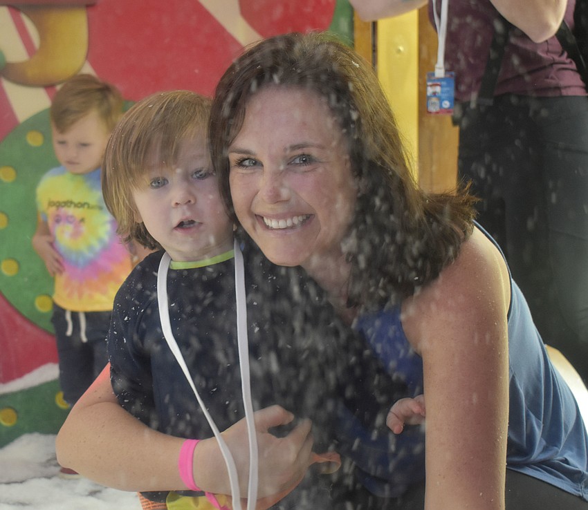 Grant, 2,  and Chelsea Stickley