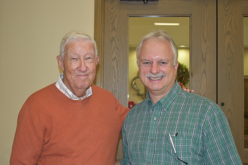 Missions chair Jerry Fox and Hope Seeds CEO David Balsbaugh.