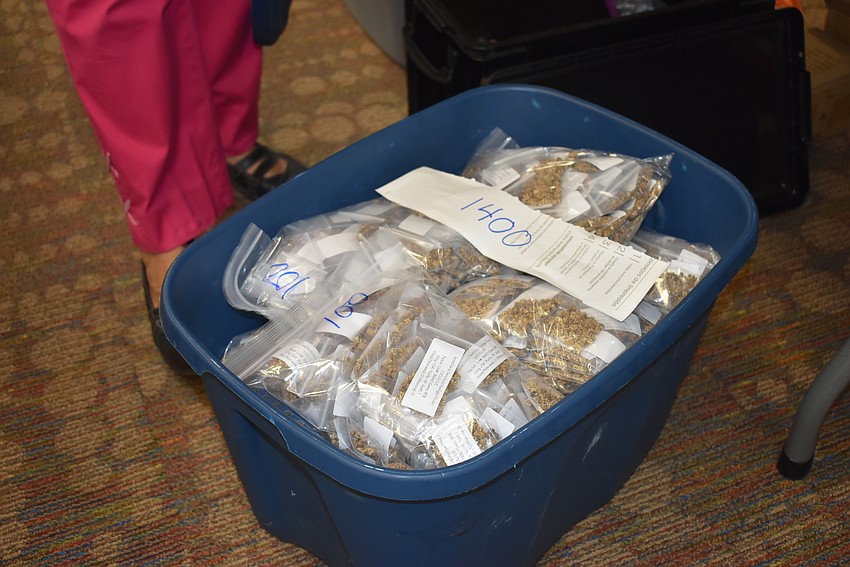 Swiss chard seeds were also packed.