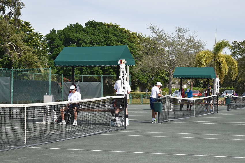Players take a break between games.